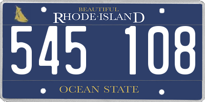 RI license plate 545108