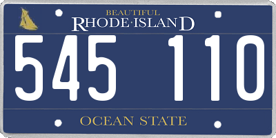 RI license plate 545110