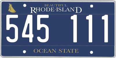 RI license plate 545111