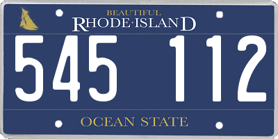 RI license plate 545112