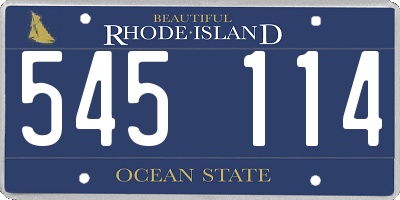 RI license plate 545114