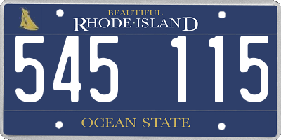 RI license plate 545115