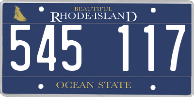 RI license plate 545117