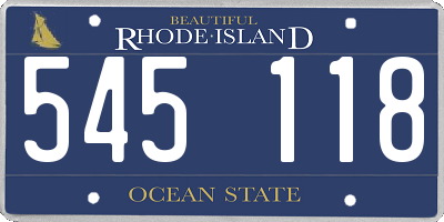 RI license plate 545118