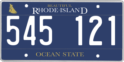 RI license plate 545121