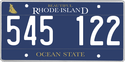 RI license plate 545122