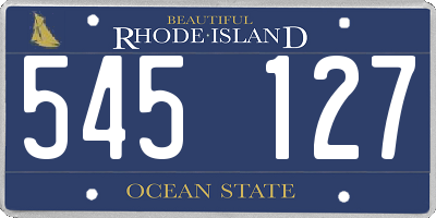 RI license plate 545127