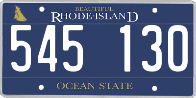 RI license plate 545130
