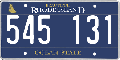 RI license plate 545131