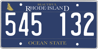 RI license plate 545132