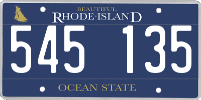 RI license plate 545135