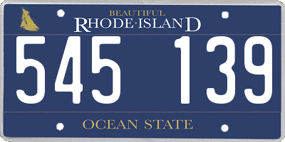 RI license plate 545139