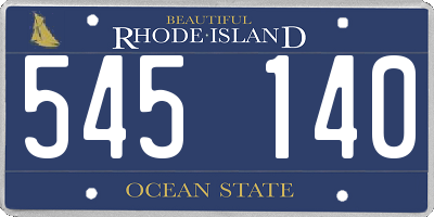 RI license plate 545140