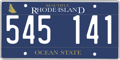 RI license plate 545141