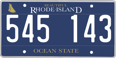 RI license plate 545143