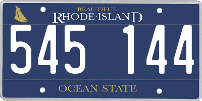 RI license plate 545144