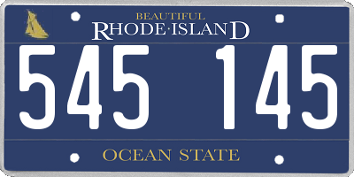 RI license plate 545145
