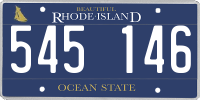 RI license plate 545146