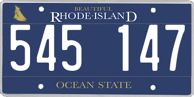 RI license plate 545147