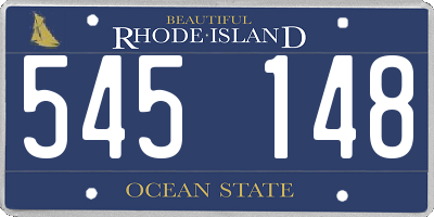 RI license plate 545148