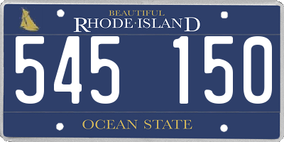 RI license plate 545150