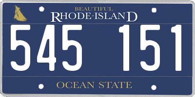 RI license plate 545151