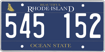 RI license plate 545152
