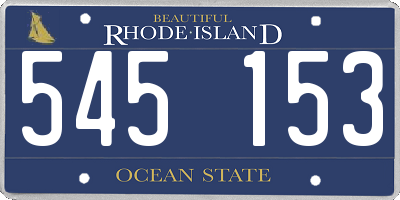 RI license plate 545153