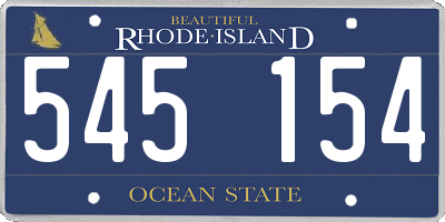 RI license plate 545154