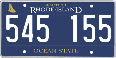RI license plate 545155