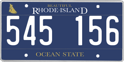 RI license plate 545156