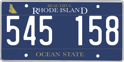 RI license plate 545158