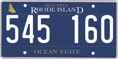 RI license plate 545160