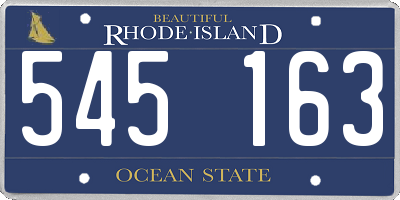 RI license plate 545163