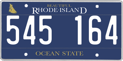 RI license plate 545164