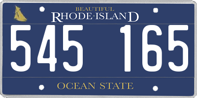 RI license plate 545165