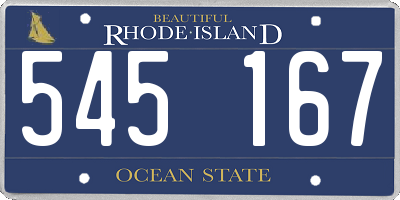 RI license plate 545167