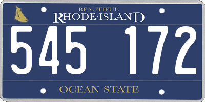 RI license plate 545172