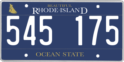 RI license plate 545175