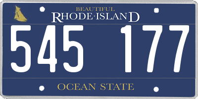 RI license plate 545177