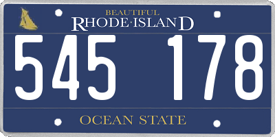 RI license plate 545178