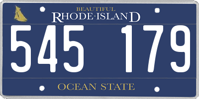 RI license plate 545179