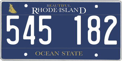 RI license plate 545182