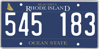RI license plate 545183