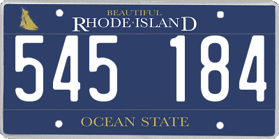RI license plate 545184