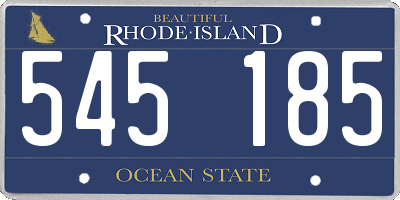 RI license plate 545185