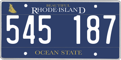 RI license plate 545187