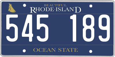 RI license plate 545189