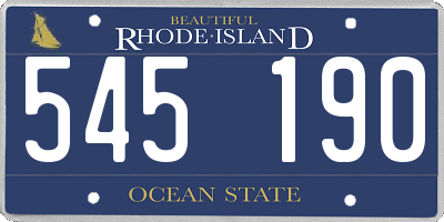 RI license plate 545190