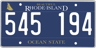 RI license plate 545194